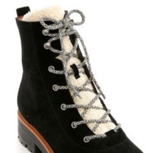 Marc Fisher Izma Shearling Hiker Boots NWT